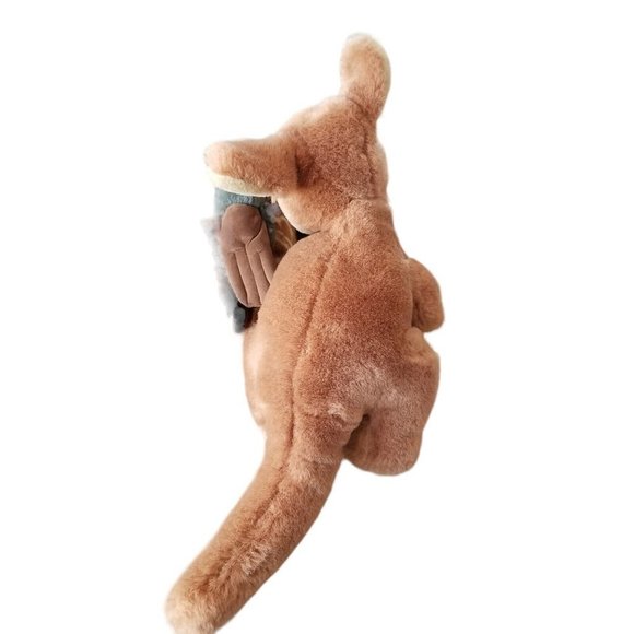 Vintage Outback Safari Kangaroo And Joey Plush Stuffed Animal W Hat Vest 9"‎ - Picture 7 of 9